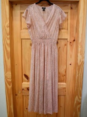 Alexa B Blush Pink Maxi Dress with Smocked Waist 10P